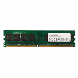 V7 1GB DDR2 PC2-6400 800Mhz DIMM Desktop Module de mémoire - V764001GBD, 1 Go, 1 x 1 Go, DDR2, 800 MHz, 240-pin DIMM, Vert