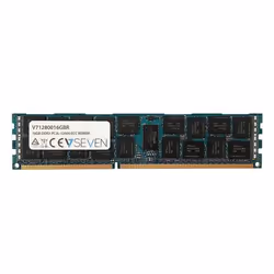 V7 16GB DDR3 PC3-12800 - 1600mhz SERVER ECC REG Server Module de mémoire - V71280016GBR, 16 Go, 1 x 16 Go, DDR3, 1600 MHz, 24 ...