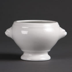 Bols à soupe tête de lion blancs 105mm Olympia - Boite de 6