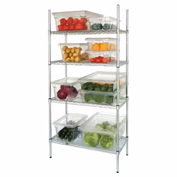 Etagère Modulaire - Vogue - 4 Niveaux - Profondeur 460 mm - Finition Brillant - Gris