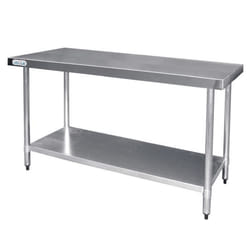 Table Inox Professionnelle Sans Rebords - Gamme 600 - Vogue