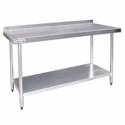 Table Inox avec Dosseret - Gamme 600 - Vogue