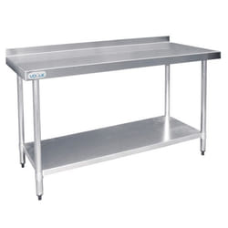 Table Inox avec Dosseret - Gamme 600 - Vogue