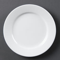 Assiettes à Bord Large Blanches 310(Ø)mm - Lot de 6 - Olympia