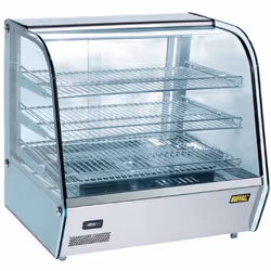 Vitrine Chaude Professionnelle - Buffalo - 120 litres - Gris - Eclairage LED
