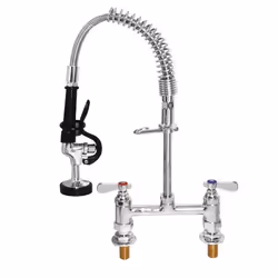 Robinet Douchette Double - VOGUE - Brillant - Inox - 2 trous - Convient pour Douche - 610mm