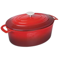 Grande cocotte ovale rouge en fonte Vogue 6 L