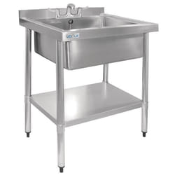 Pot de lavage en acier inoxydable Vogue - Midi - Gris - Manuel - VOGUE