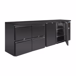 Polar Refrigeration GL456, Vitrine arrière bar, Pose libre, Noir, Acier inoxydable, Acier, 478 L, 698 L