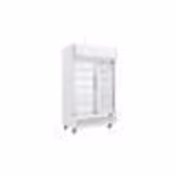 Armoire réfrigérée 2 portes vitrées à charnières avec caisson lumineux Polar 950 L