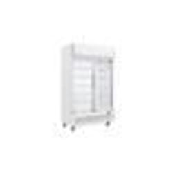 Armoire réfrigérée 2 portes vitrées à charnières avec caisson lumineux Polar 950 L