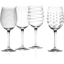 Creative Tops - Mikasa Set de verres à vin de Cheers Crystal, 450 ml, argent, 4 pièces (pack de 1)