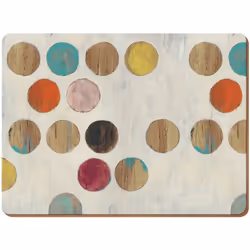 Sous-verres avec support de en liège de de haute qualité "Retro Spot" de Creative Tops : Protégez votre table avec ce fantast ...
