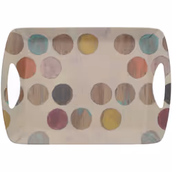 Plateau en plastique pour aliments et boissons de en mélamine avec design à pois "Retro Spots" de Creative Tops : Le compléme ...