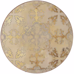 Creative Tops - Set de 4 sous-verres, design de imprimé or, rond, or/gris, 12 cm