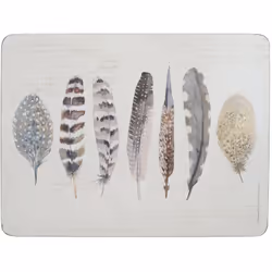 Creative Tops - Set de 6 sets de table (base de liège, 30 x 23 cm), design de plumas