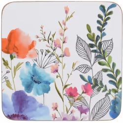 Creative Tops - Sous-verres avec verso de liège imprimé, carré, multicolore, 10,5 cm, set de 6