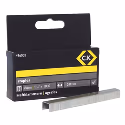C.K Tools 496003, Pack d'agrafes, 1 cm, 1000 agrafes, Acier, C.K 496001