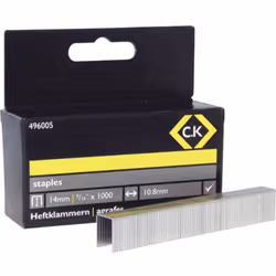 Informations techniques Dimensions produit, largeur : 10.5 mm Longueur : 14 mm pour type d'agrafe : Type 140 Agrafes Agrafes  ...
