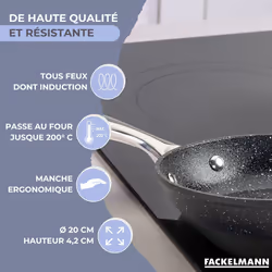 Poêle 20 cm fonte alu revêtement antiadhésif céramique sans PFAS Fackelmann - Vue supplémentaire 2