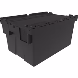 Bac gerbable réutilisable, L x l x h 600 x 400 x 310 mm, noir. Produit livré = monté. Longueur = 600 mm. Largeur = 400 mm. Ha ...
