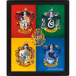 Cadre 3D lenticulaire Pyramid Harry Potter Colourful Crests