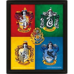 Cadre 3D lenticulaire Pyramid Harry Potter Colourful Crests