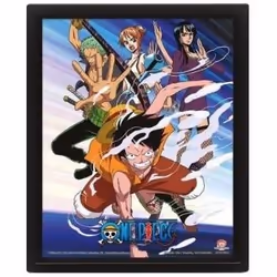 Cadre 3D lenticulaire Pyramid One Piece Straw Hat Pirates Assault