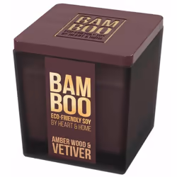 Bougie bambou heart and home bois ambre et vétiver