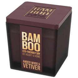 Bougie bambou heart and home bois ambre et vétiver