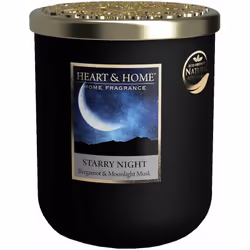 Grande Bougie à la cire de soja Nuit Étoilée - Heart and Home