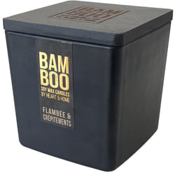 Grande bougie Heart And Home bambou flambée et crépitements