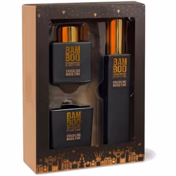 Coffret cadeau une bougie un diffuseur à bâtons et un parfum d'intérieur Heart and Home Parfum : Flambée et Crépitements Un p ...