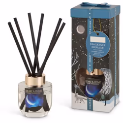 Diffuseur à bâtons Heart and Home en boîte cadeau - Nuit étoilée - Senteur : Nuit étoilée - Note de tête : bergamote, géraniu ...