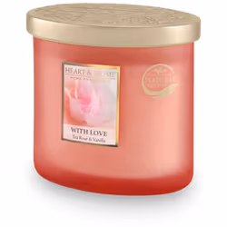 Bougie 2 mèches Ellipse Avec Amour - Heart and Home Senteur : Avec Amour Note de tête : Jasmin sambac Note de c&oelig ur : Th ...