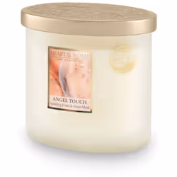 Bougie 2 mèches Ellipse Caresse de l'Ange - Heart and Home Senteur : Caresse de l'Ange Note de tête : Poire d'Anjou Note de c ...