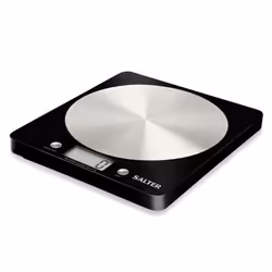 Salter 1036BKSSDR, Balance de ménage électronique, 5 kg, Noir, Argent, LCD, CR2032