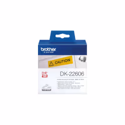 Brother Ruban film continu jaune, Noir sur jaune, DK, Noir, Jaune, Thermique directe, Brother, Brother QL1050, QL1060N, QL500 ...