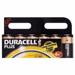 Duracell MN1400-X6-AM, Batterie à usage unique, C, Alcaline, 1,5 V, 6 pièce(s), Cylindrique