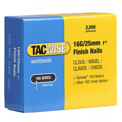Boîte de 2500 clous de finition de type 16G l. 25 mm - TA-0666 Tacwise