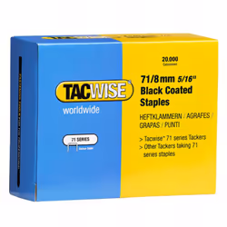 Boîte de 20000 agrafes galvanisées de type 71 L. 8 mm Noir . Compatible avec toutes les agrafeuses de type 71. Clou pour clou ...
