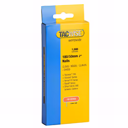 Clou de type 180/50mm (18G) Convenant aux cloueuses Tacwise ainsi qu'avec de nombreuses autres marques. Enduits d'acier inoxy ...