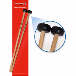 Percussion Plus PP078, Mallets, Bois, Noir, Bois, Cendre, Doux, 330 mm