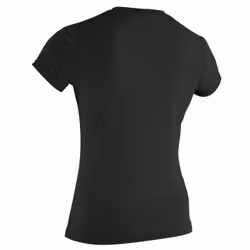 O'Neill Womens Basic Skins S/S Rash Tee Tee-shirt Encolure torsadée Manche courte Polyester, Spandex