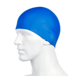 Speedo Plain Moulded Silicone Cap Bleu