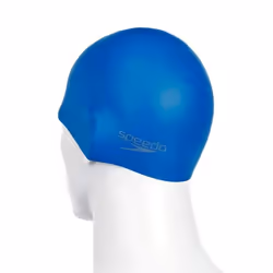 Speedo Plain Moulded Silicone Cap Bleu