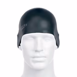 Speedo Plain Moulded Silicone Cap Noir