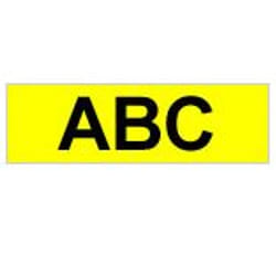 Brother Gloss Laminated Labelling Tape - 6mm, Black/Yellow ruban d'étiquette TZ