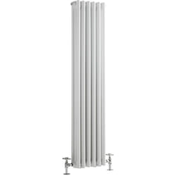 Windsor - Radiateur Rétro Vertical Blanc à Colonnes 3 x 4 - 1157 Watts - 180 x 29cm - Hudson Reed
