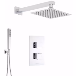 CARACTERISTIQUES Mitigeur thermostatique encastrable en laiton chromé : - Sécurité anti-brûlure - Cartouche homologuée EN1111 ...